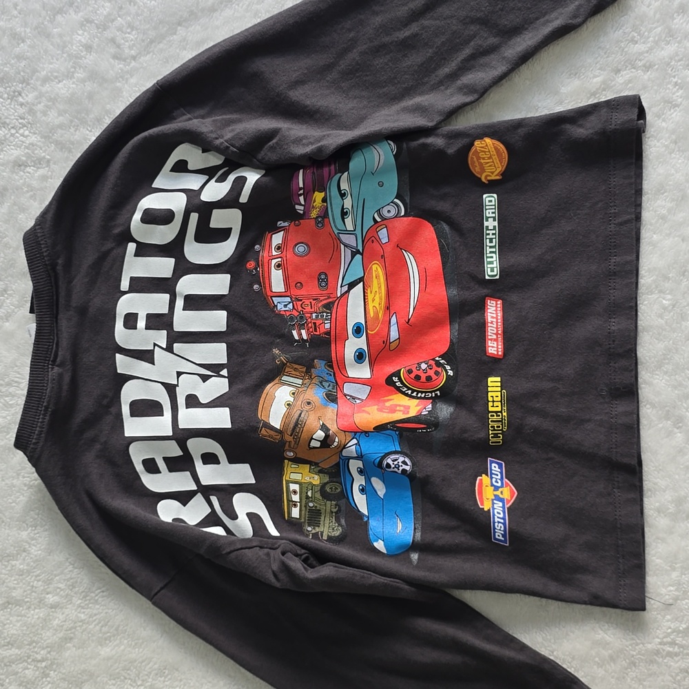 Zara Kids Long Sleeve Tee - Black with Cars Lightning Mcqueen Design - Picture 11 of 13